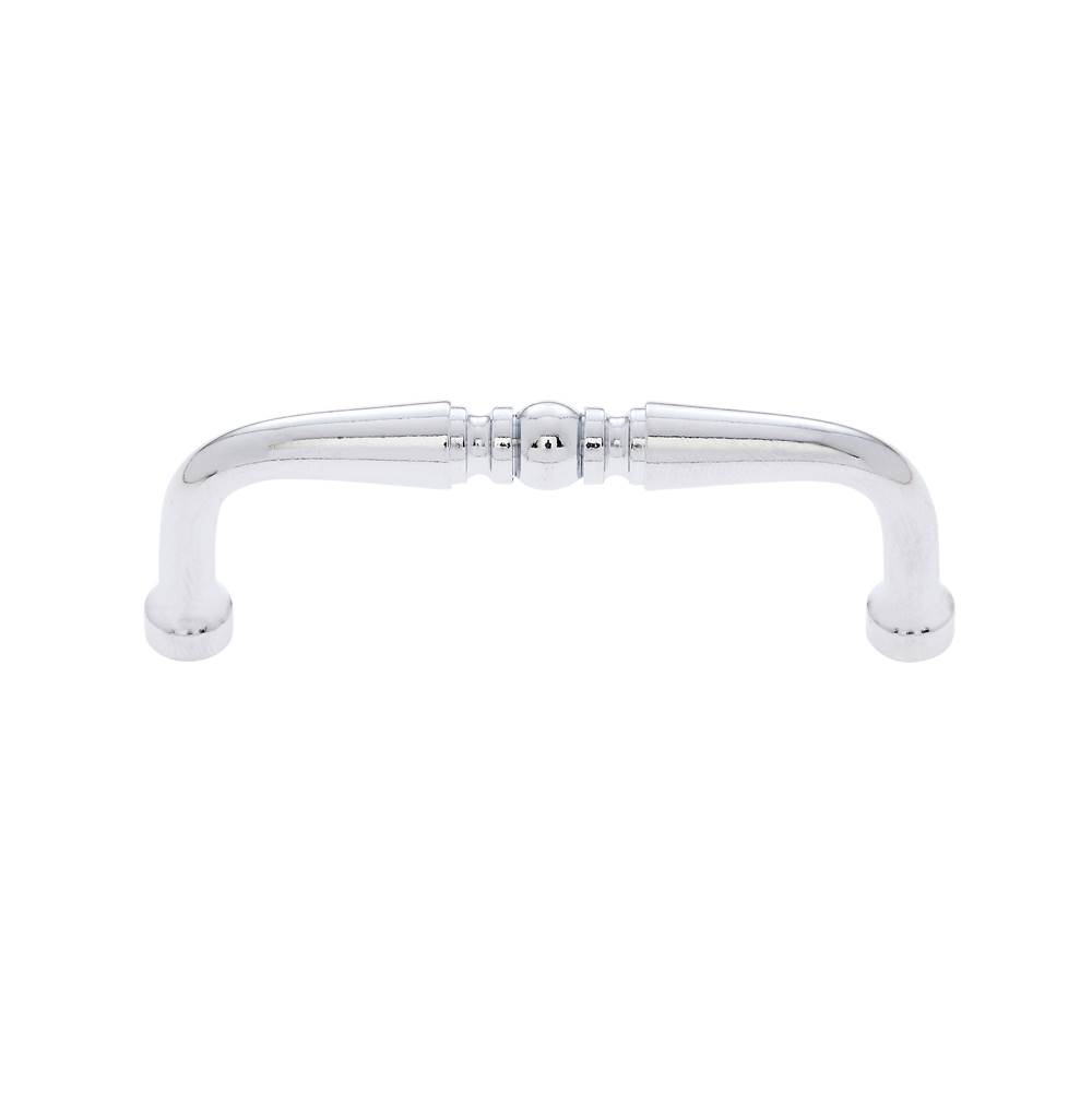 JVJ Hardware Classic Collection Polished Chrome Finish 3'' c/c Colonial Pull, Composition Solid Brass