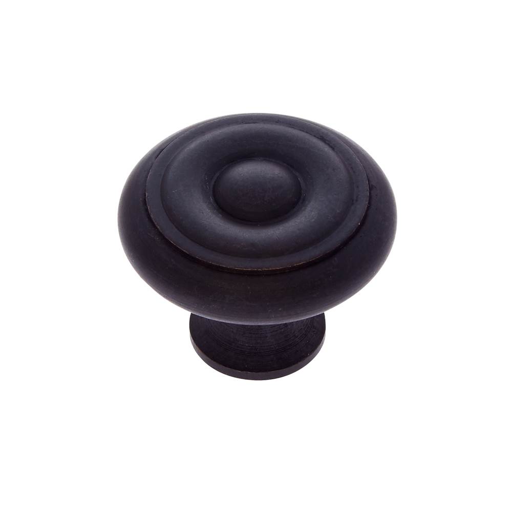 JVJ Hardware Classic Collection Oil Rubbed Bronze Finish 1-1/4'' Georgian Knob, Composition Solid Brass