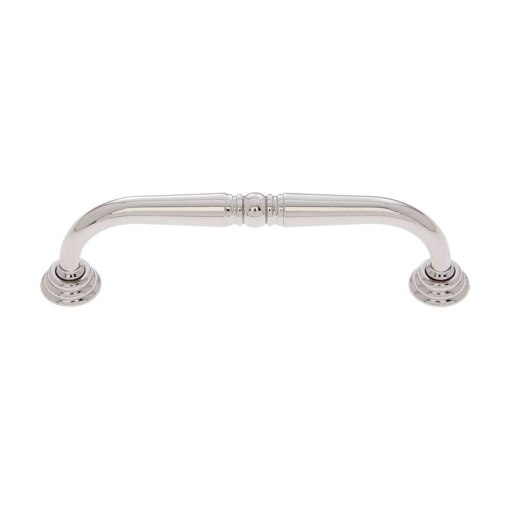 JVJ Hardware Colonial Collection Polished Nickel Finish 96 mm c/c Colonial Pull with Rosettes, Composition Zamac