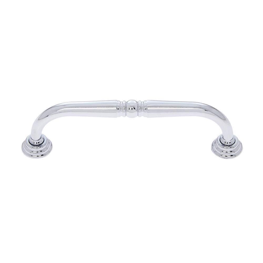 JVJ Hardware Colonial Collection Polished Chrome Finish 96 mm c/c Colonial Pull with Rosettes, Composition Zamac