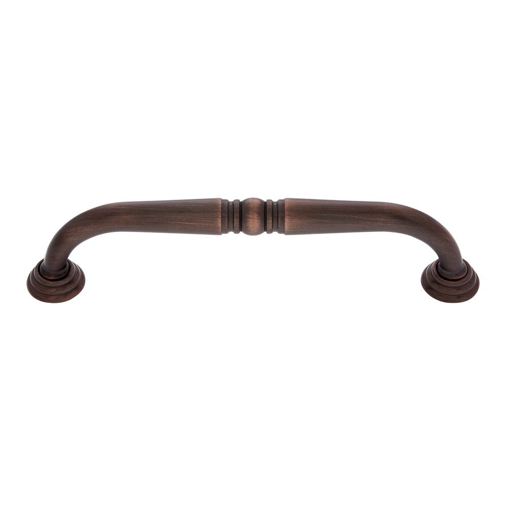 JVJ Hardware Colonial Collection Old World Bronze Finish 6'' c/c Colonial Refrigerator  Pull with Rosettes, Composition Zamac