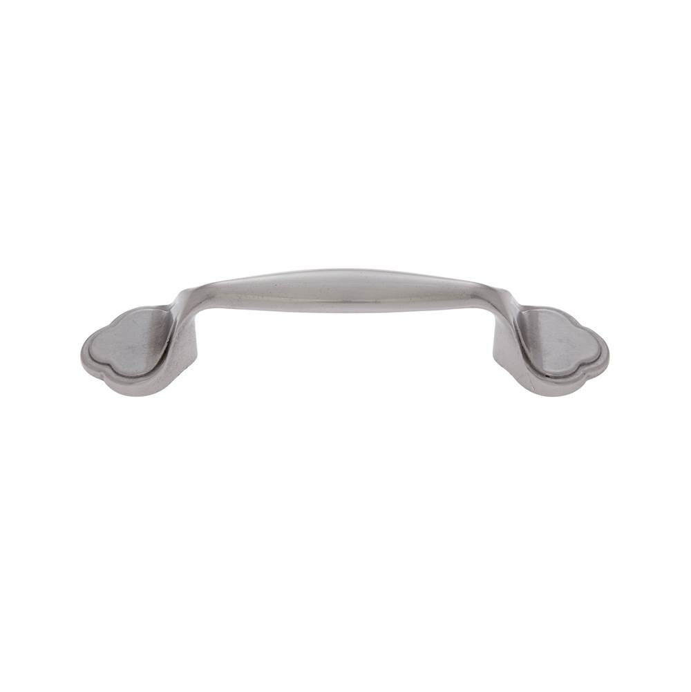JVJ Hardware Vintage Collection Satin Nickel Finish 3''  c/c (4-3/4'') Footed Pull 4-3/4'' OA, Composition Zamac