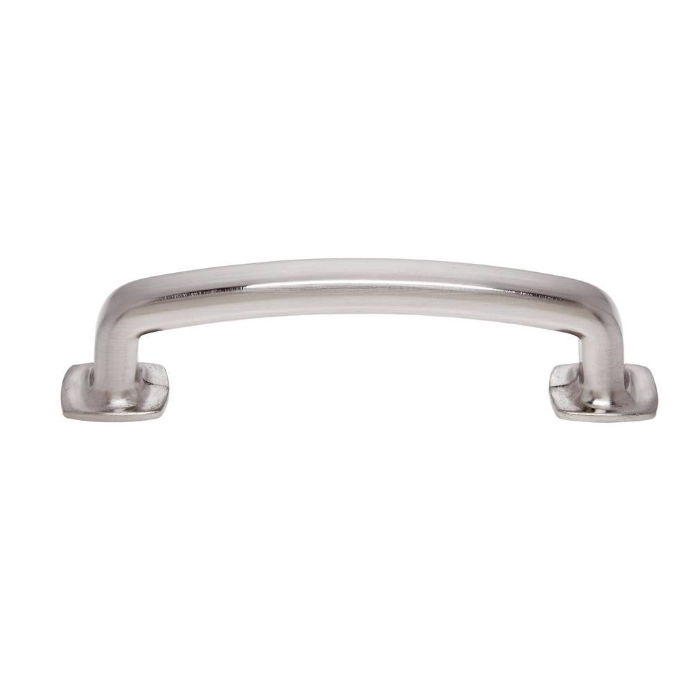 JVJ Hardware Newport Collection Satin Nickel 96 mm c/c Traditional Pull with Square Feet, Composition Zamac