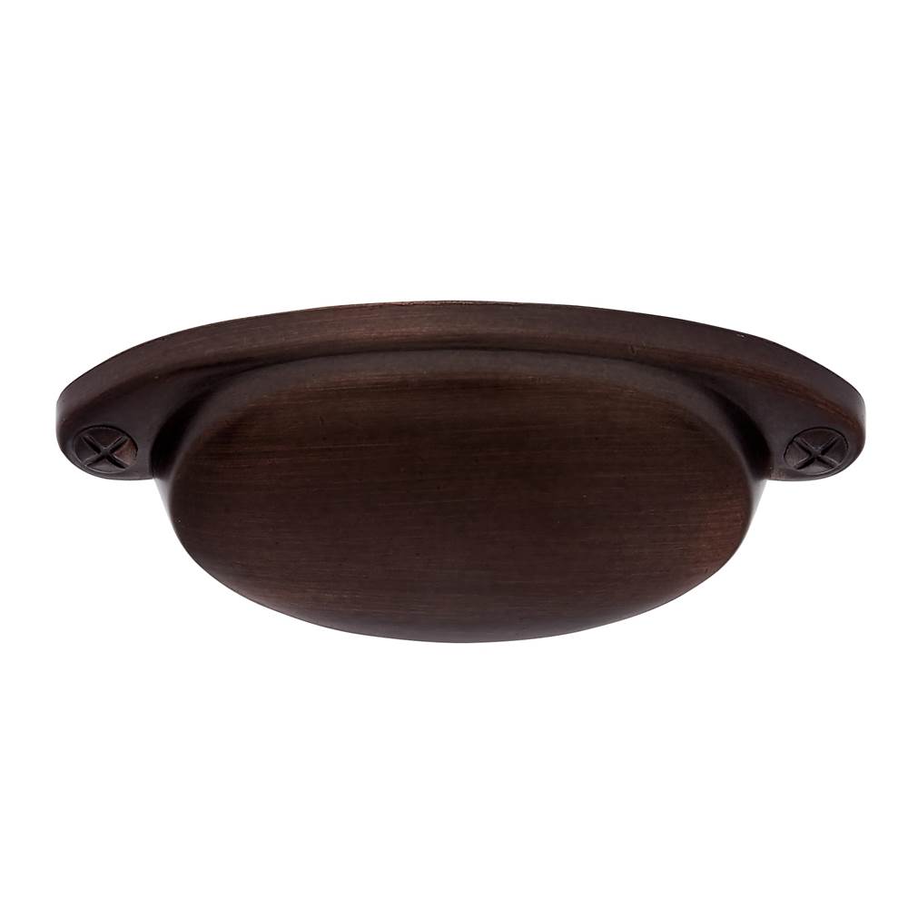 JVJ Hardware Vintage Collection Old World Bronze Finish 2-1/2'' c/c Smooth Cup Pull, Composition Zamac