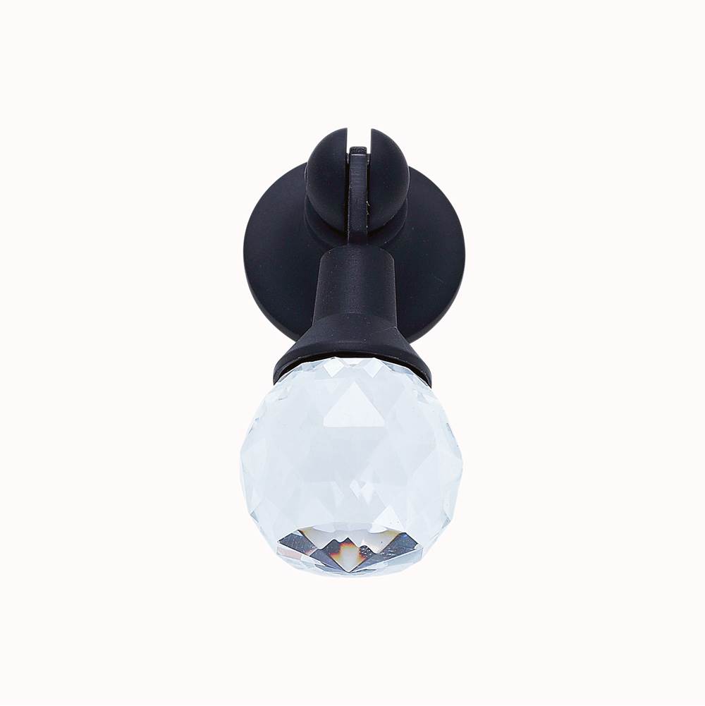 JVJ Hardware Pure Elegance Collection Oil Rubbed Bronze Finish 31 percent Leaded Crystal 2'' Old European Cut Pendant Pull