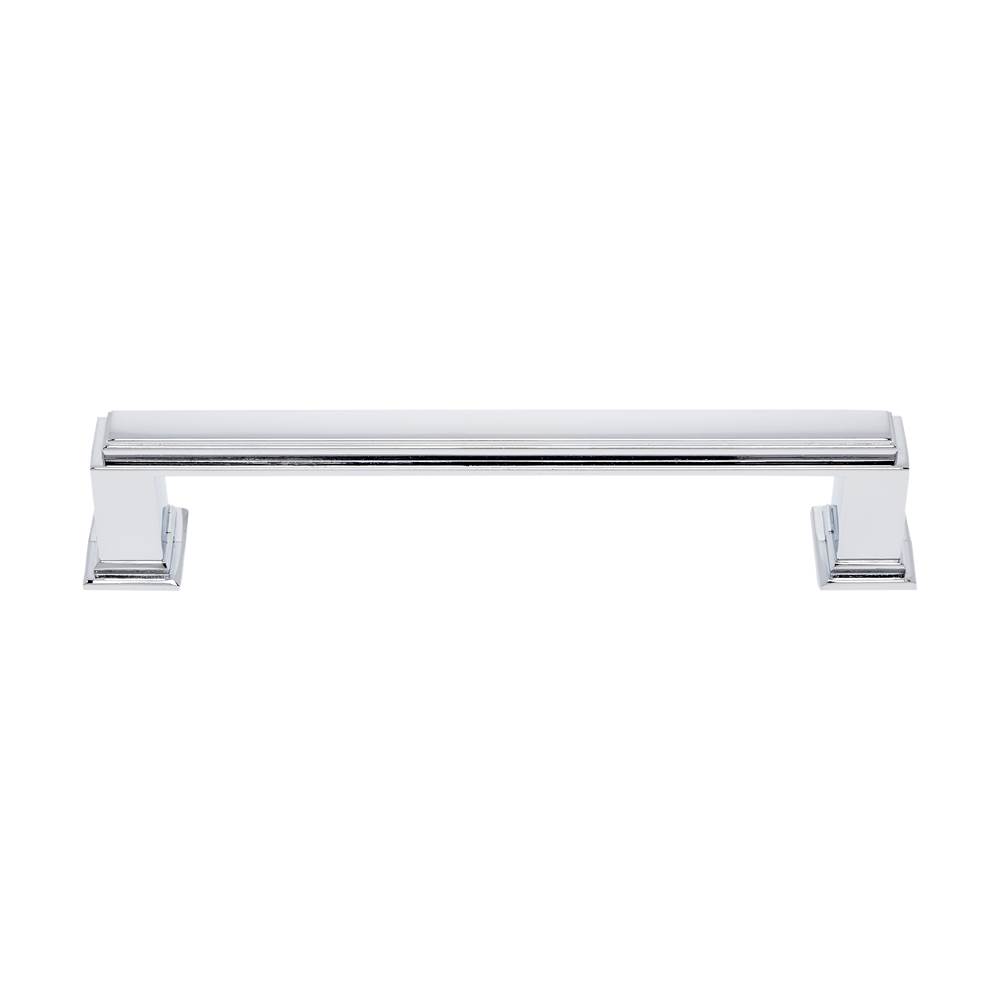 JVJ Hardware Marquee Collection Polished Chrome Finish 128 mm c/c Transitional Pull, Composition Zamac