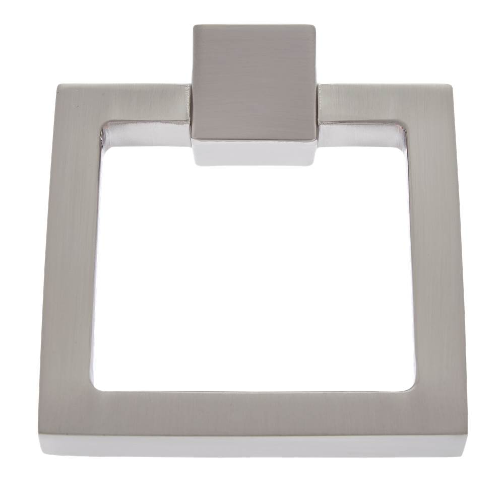 JVJ Hardware Sterling Collection Satin Nickel Finish 80 mm Square Ring Pull, Composition Solid Brass