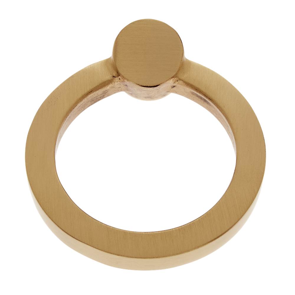 JVJ Hardware Sterling Collection Satin Brass Finish 80 mm Round Ring Pull, Composition Brass