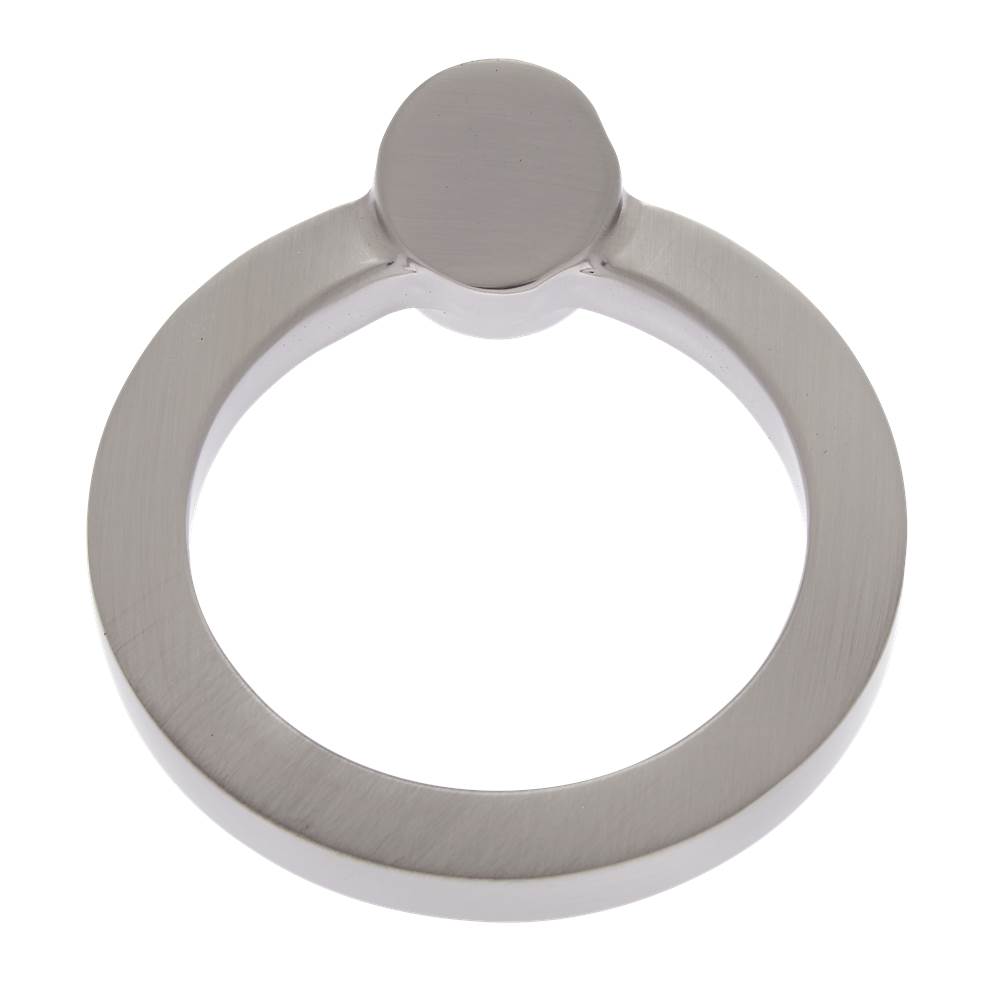 JVJ Hardware Sterling Collection Satin Nickel Finish 80 mm Round Ring Pull, Solid Brass