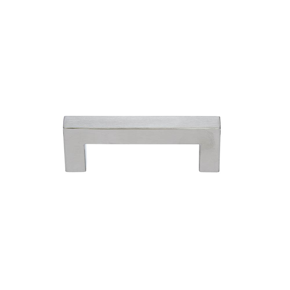 JVJ Hardware Palermo II Collection Stainless Steel Finish 96 mm c/c Squared Thick Bar Pull w/ Posts At End, Composition Stainless Steel (14mm diameter)