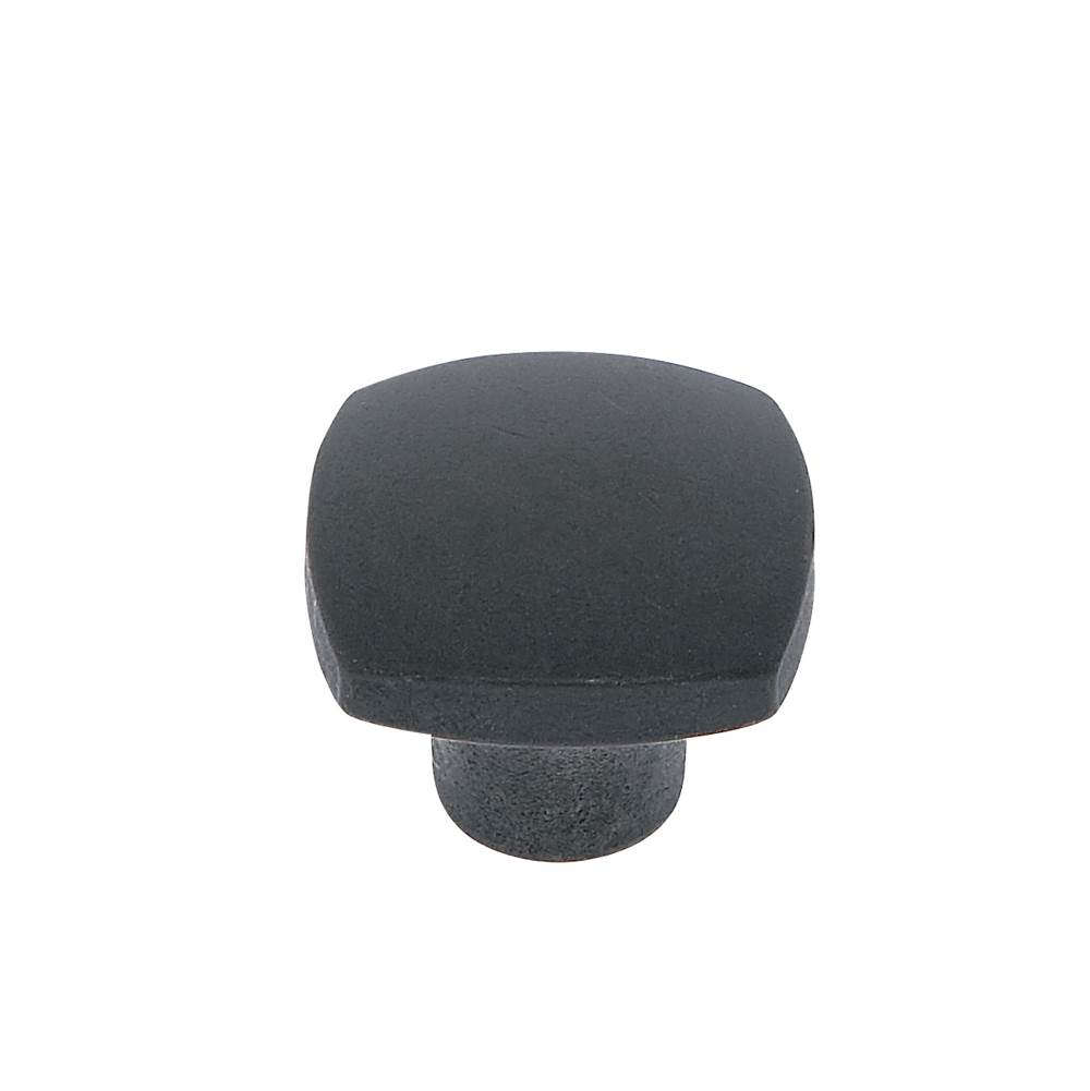 JVJ Hardware Teres Collection Oil Rubbed Bronze Finish 30 mm Square Knob With Rounded Edges, Composition Zamac