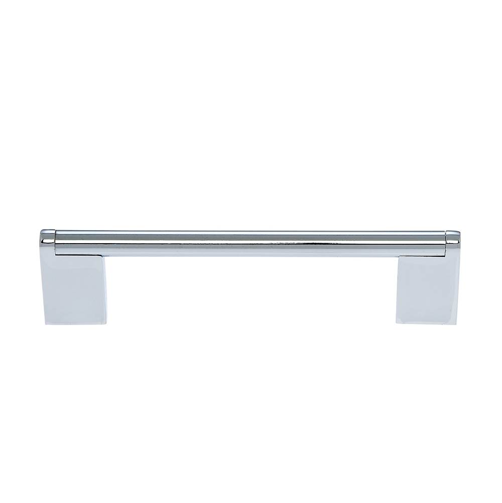 JVJ Hardware Aster Collection Polished Chrome Finish 128 mm c/c Rounded Three Piece Modern Pull, Composition Zamac/Steel