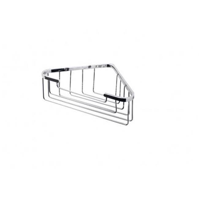 Kartners Bath & Shower Baskets - Wire Basket - Corner Mount-Glossy White