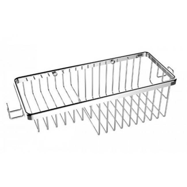 Kartners Bath & Shower Baskets - Wire Basket with Hooks-Brushed Brass