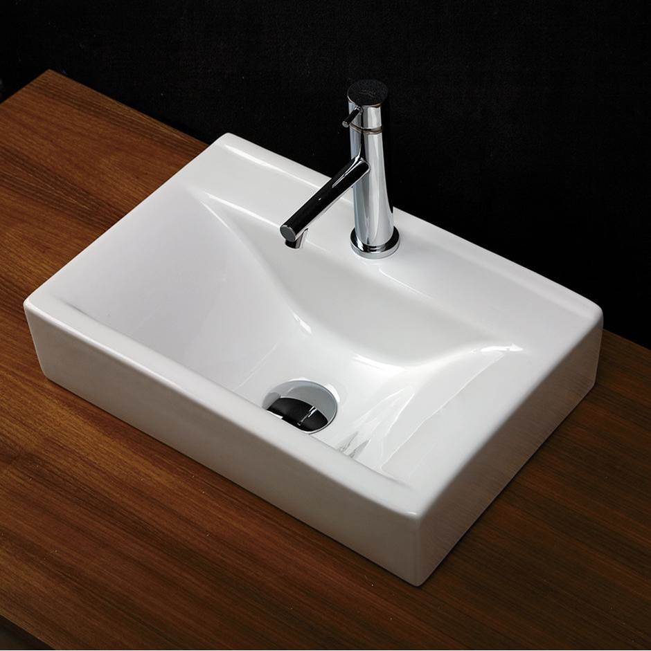 Lacava Above counter porcelain Bathroom Sink with one faucet hole