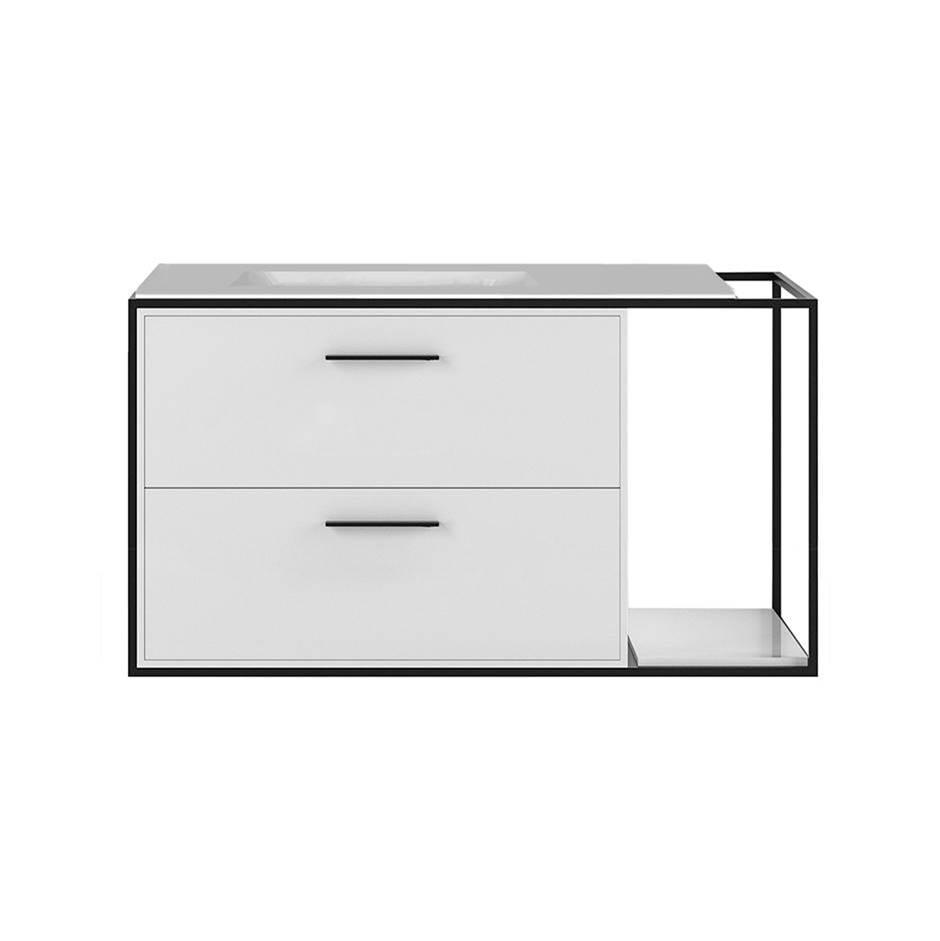 Lacava Metal frame  for wall-mount under-counter vanity LIN-UN-36L. Sold together with the cabinet and countertop.  W: 36'', D: 21'', H: 20''.