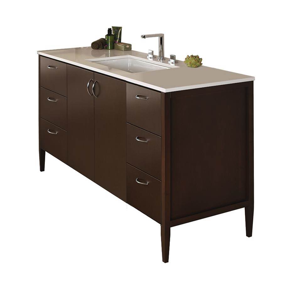 Lacava Counter top for vanity LRS-F-60B with a cut-out for Bathroom Sink 5062UN . W: 60'', D: 21'', H: 3/4''.