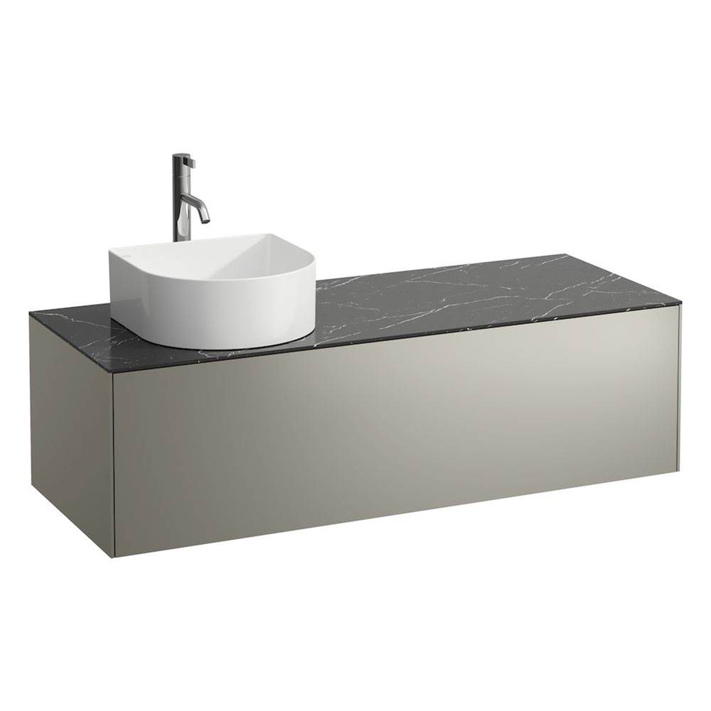 Laufen Drawer element Only, 1 drawer, matching bowl washbasins 812340, 812341, 812342, 812343, cut-out left, incl. drilled tap hole Nero Marquina Marble