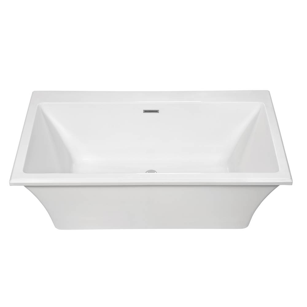 MTI Baths Madelyn 5 Acrylic Cxl Freestanding Faucet Deck Air Bath Elite - White (65.75X36)