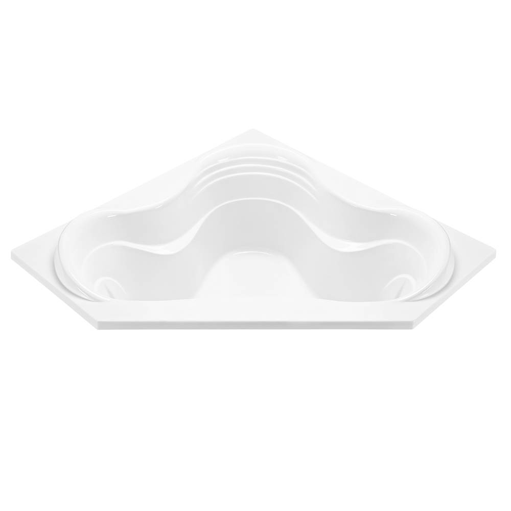 MTI Baths Cayman 4 Acrylic Cxl Drop In Corner Air Bath Elite/Microbubbles - White (59.875X59.875)