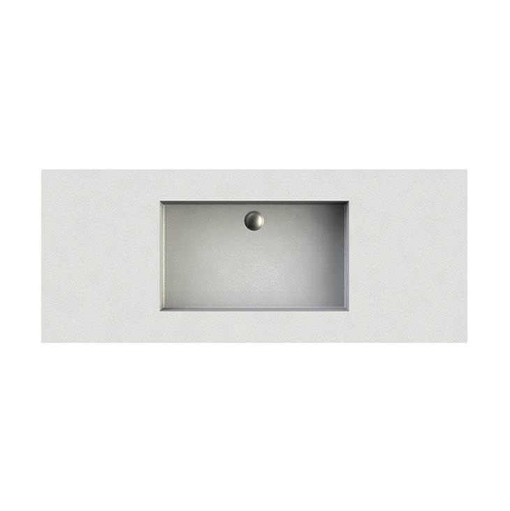 MTI Baths Petra 13 Sculpturestone Counter Sink Single Bowl Up To 43'' - Gloss Biscuit