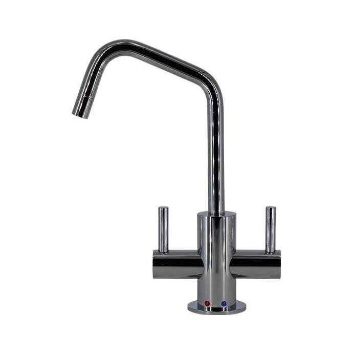 Mountain Plumbing Hot & Cold Water Faucet with Contemporary Round Body & Handles (120-degree Spout)
