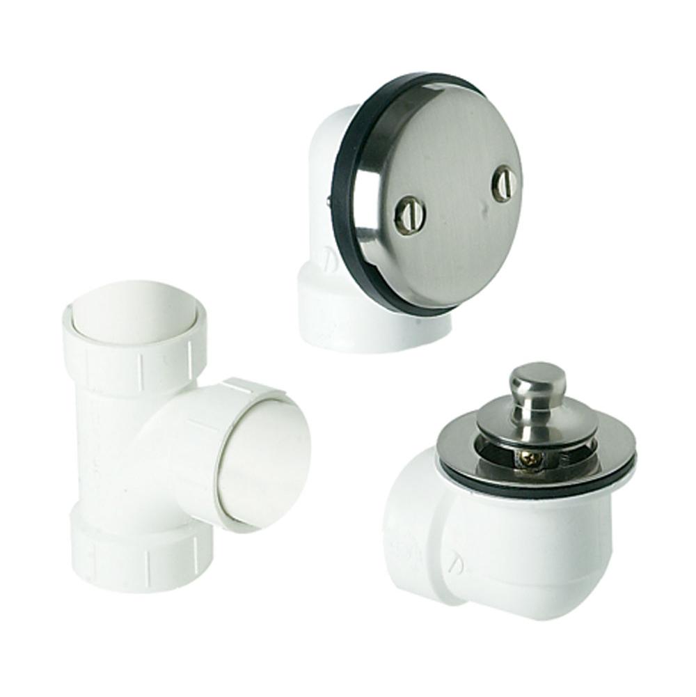 Mountain Plumbing PVC Plumber's Half Kit with Economy Lift & Turn Trim (Two Hole Face Plate)