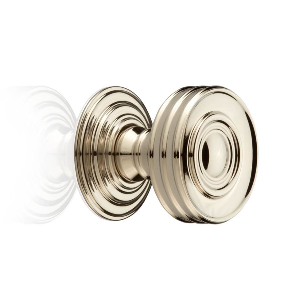 Myoh Bordeaux Knob with Back Plate in Polished Nickel