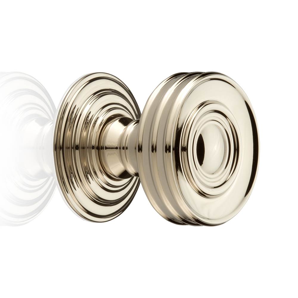 Myoh Bordeaux Knob with Back Plate in Polished Nickel