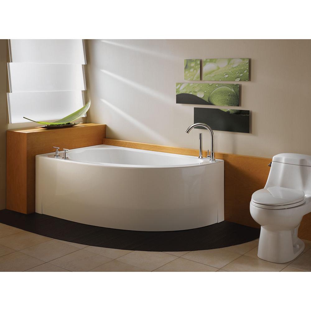 Neptune WIND bathtub 36x60 with Tiling Flange and Skirt, Right drain, Biscuit