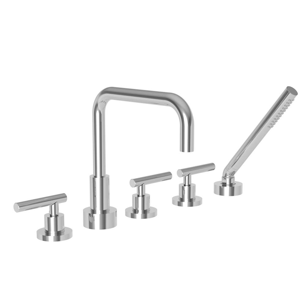 Newport Brass East Square Roman Tub Faucet with Hand Shower