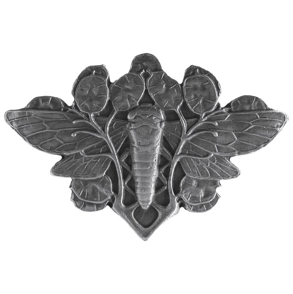 Notting Hill Cicada on Leaves Knob Antique Pewter