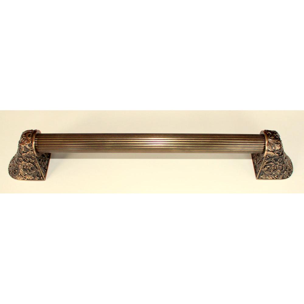 Notting Hill Florid Leaves Appliance Pull Antique Brass/Fluted Bar