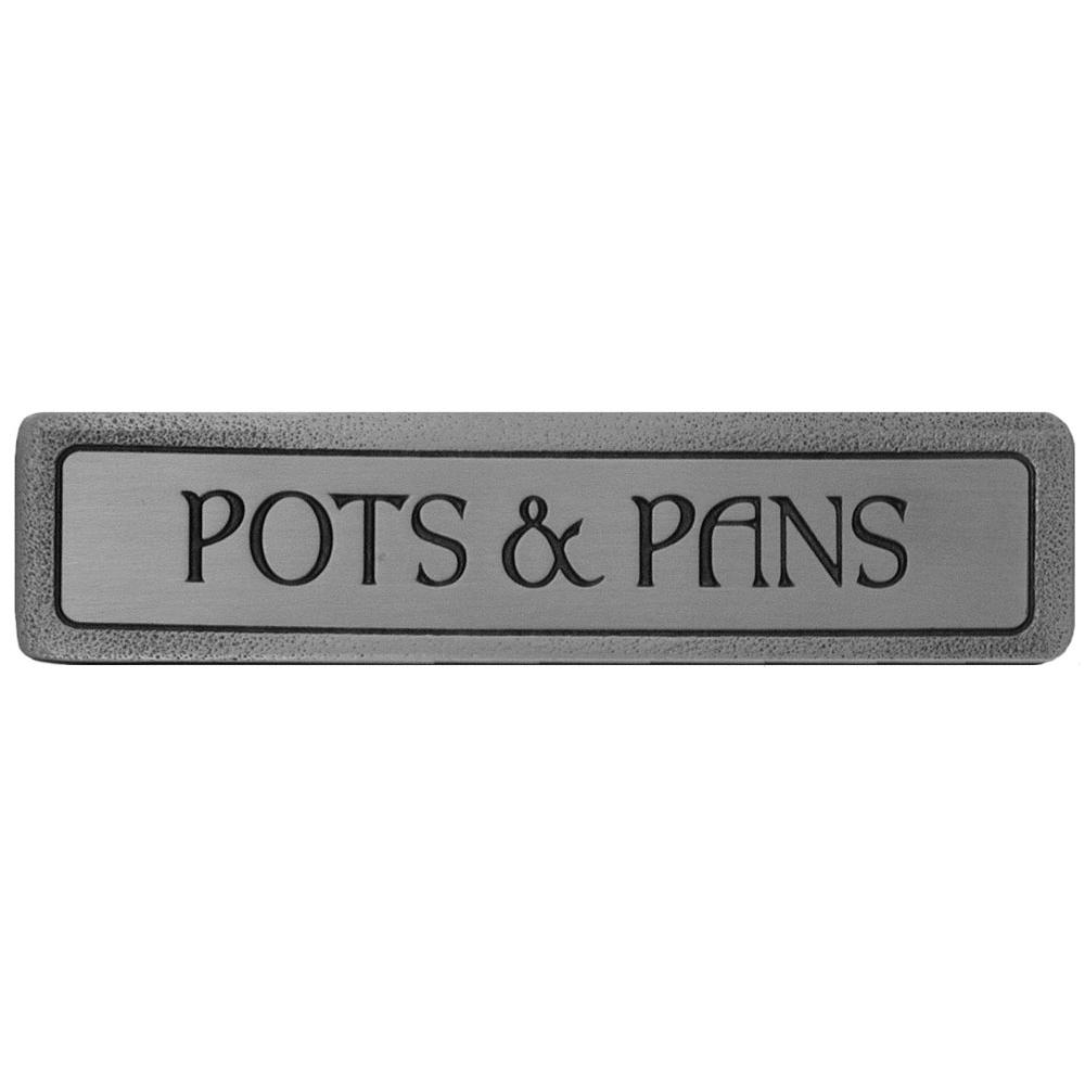Notting Hill ''Pots and Pans'' Pull Antique Pewter (Horizontal)
