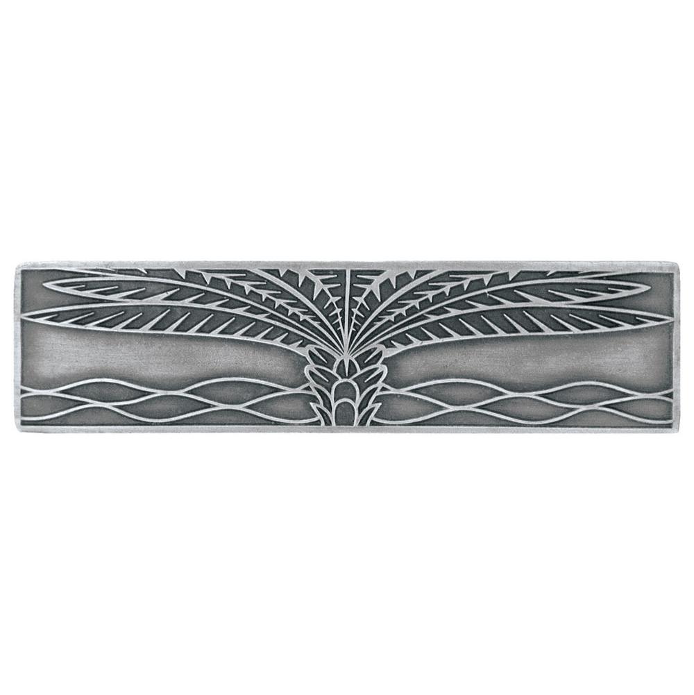 Notting Hill Royal Palm Pull Antique Pewter (Horizontal)