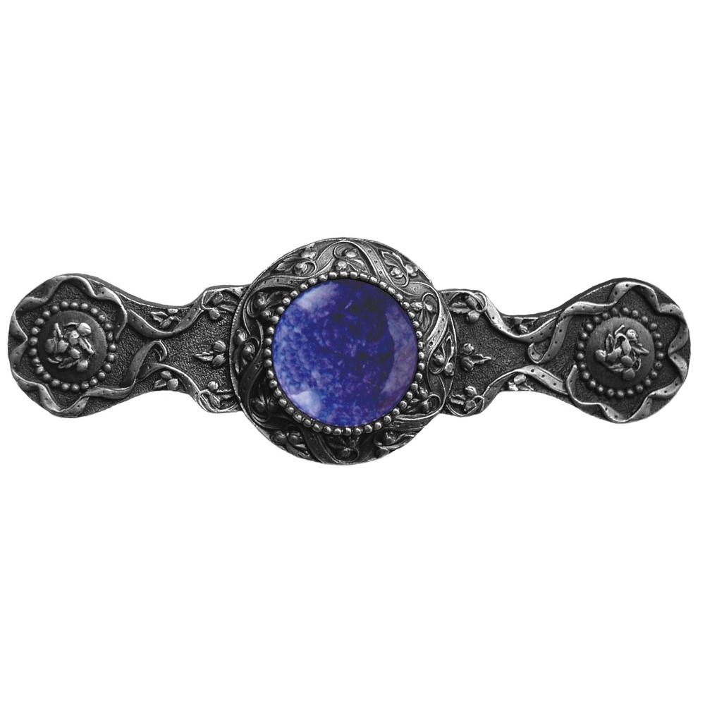Notting Hill Victorian Jewel Pull Antique Pewter/Blue Sodalite