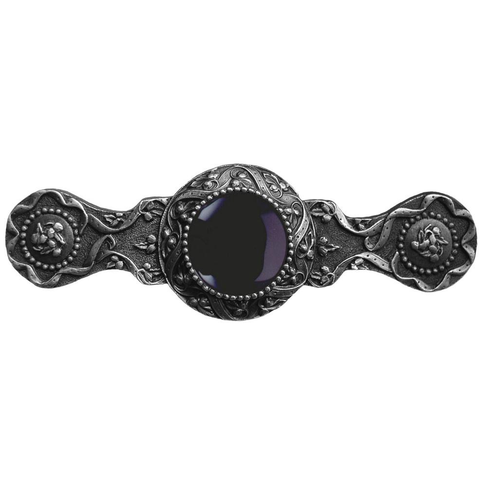 Notting Hill Victorian Jewel Pull Antique Pewter/Onyx