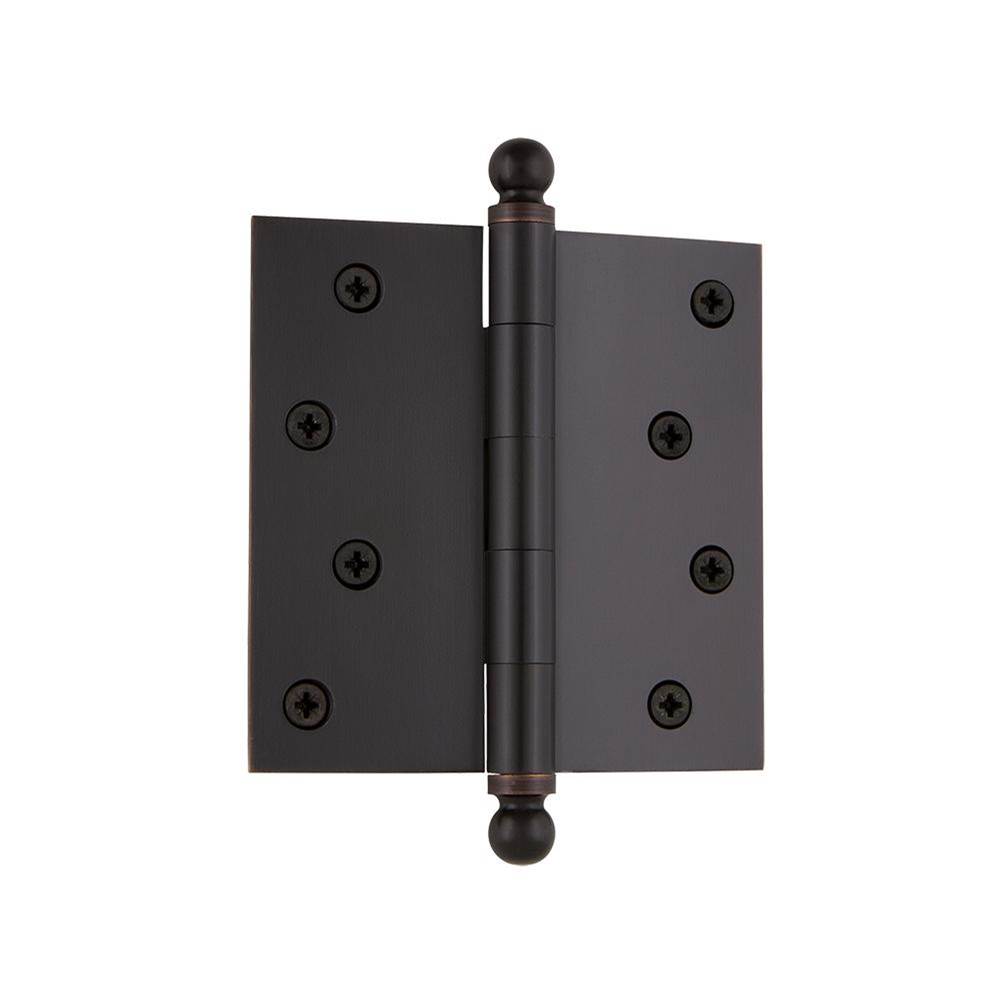 Nostalgic Warehouse Nostalgic Warehouse 4'' Ball Tip Residential Hinge with Square Corners in Timeless Bronze