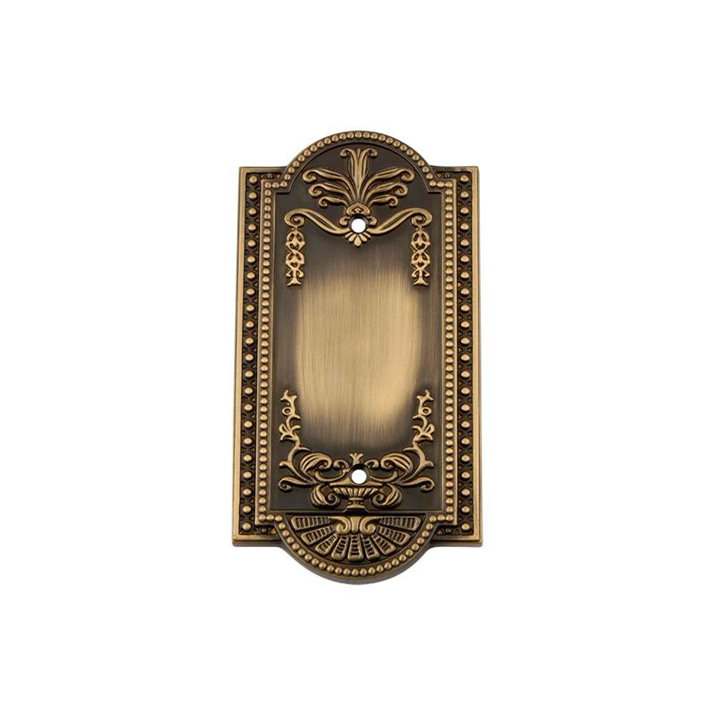 Nostalgic Warehouse Nostalgic Warehouse Meadows Switch Plate with Blank Cover in Antique Brass
