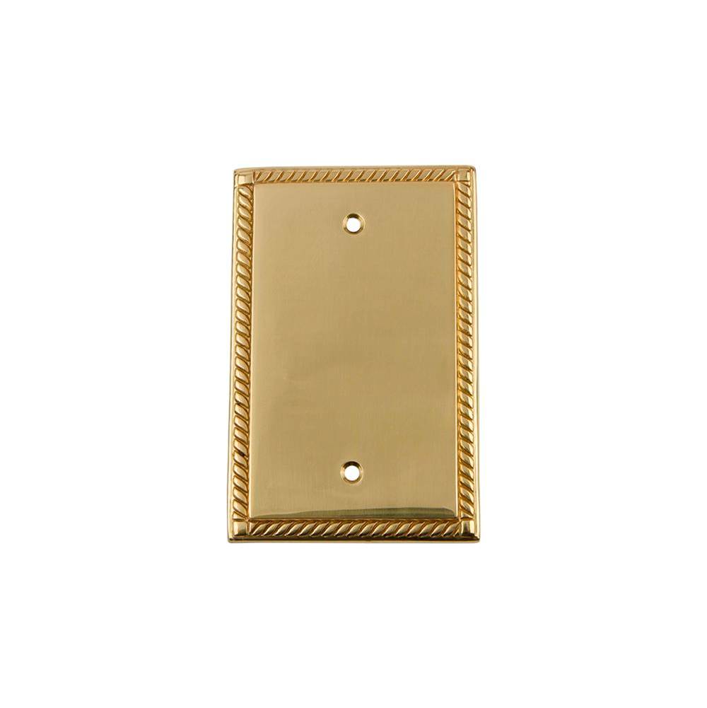 Nostalgic Warehouse Nostalgic Warehouse Rope Switch Plate with Blank Cover in Polished Brass