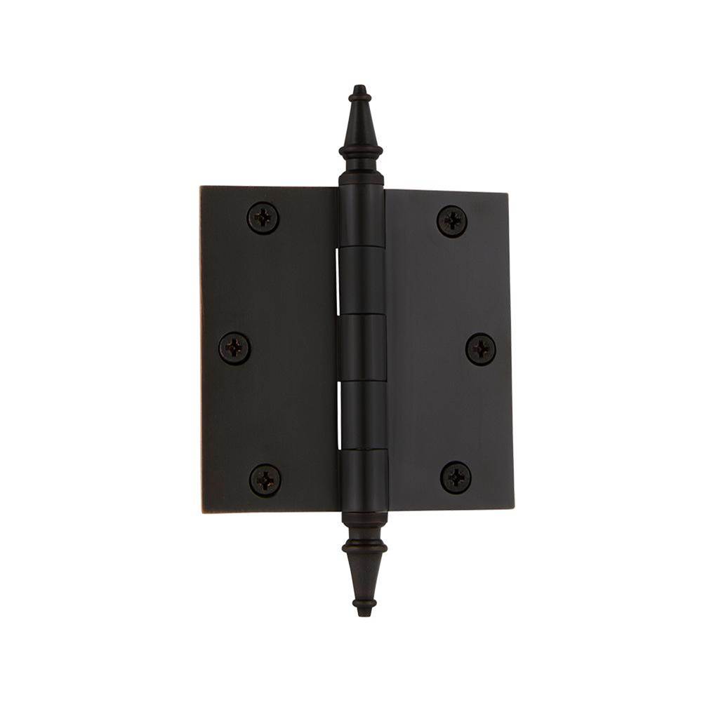 Nostalgic Warehouse Nostalgic Warehouse 3.5'' Steeple Tip Residential Hinge with Square Corners in Oil-Rubbed Bronze