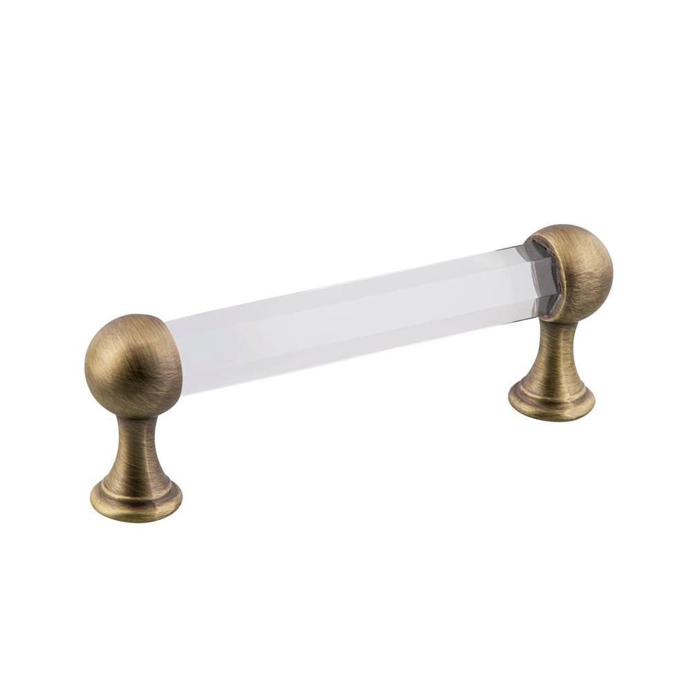 Nostalgic Warehouse Nostalgic Warehouse Crystal Handle Pull 3.75'' On Center in Antique Brass