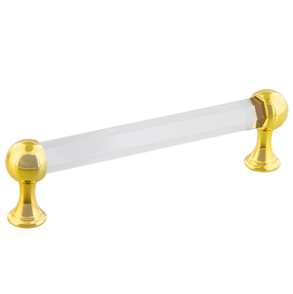 Nostalgic Warehouse Nostalgic Warehouse Crystal Handle Pull 5'' On Center in Polished Brass