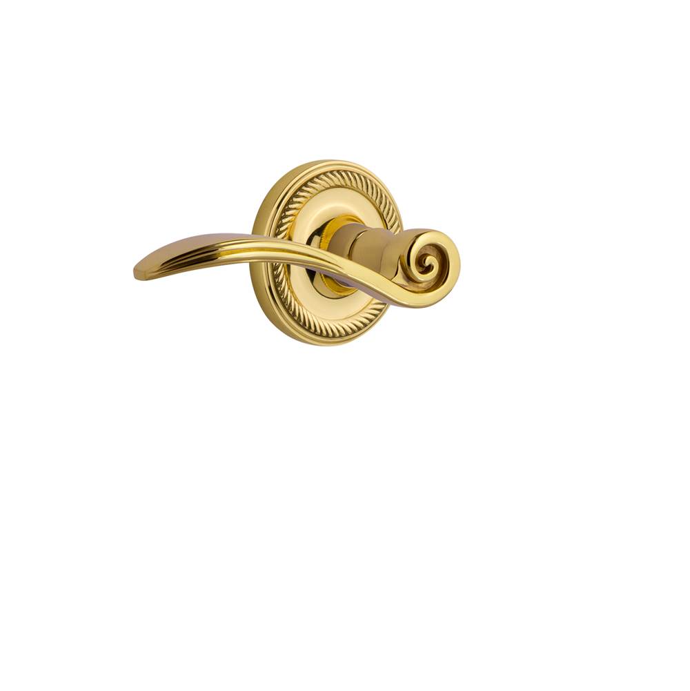 Nostalgic Warehouse Nostalgic Warehouse Rope Rose Privacy Swan Lever in Polished Brass