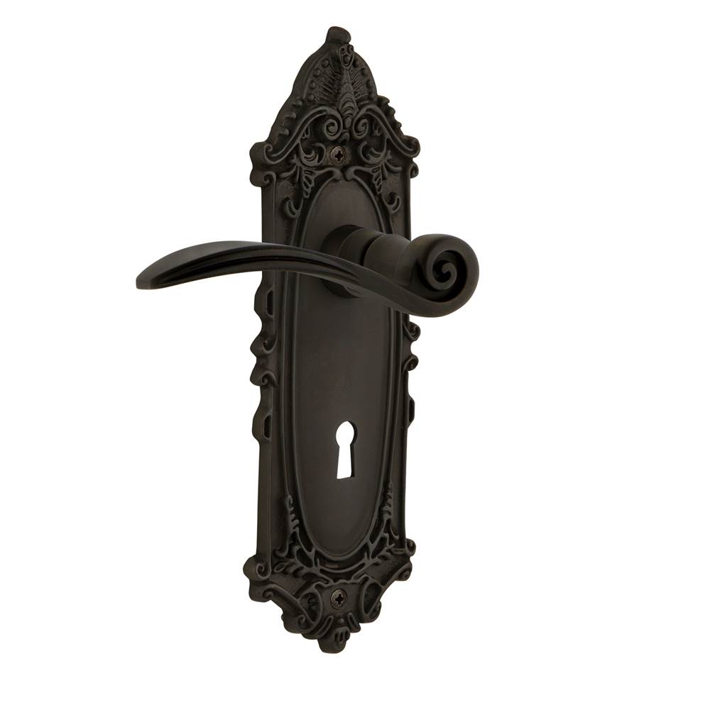Nostalgic Warehouse Nostalgic Warehouse Victorian Plate Privacy with Keyhole Swan Lever in Oil-Rubbed Bronze