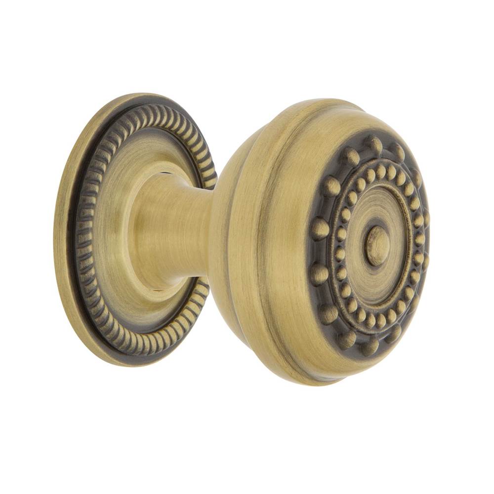 Nostalgic Warehouse Nostalgic Warehouse Meadows Brass 1 3/8'' Cabinet Knob with Rope Rose in Antique Brass