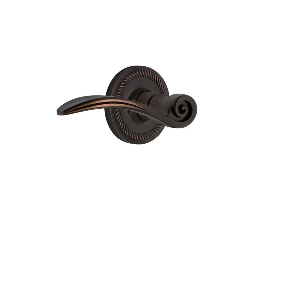Nostalgic Warehouse Nostalgic Warehouse Rope Rose Privacy Swan Lever in Timeless Bronze