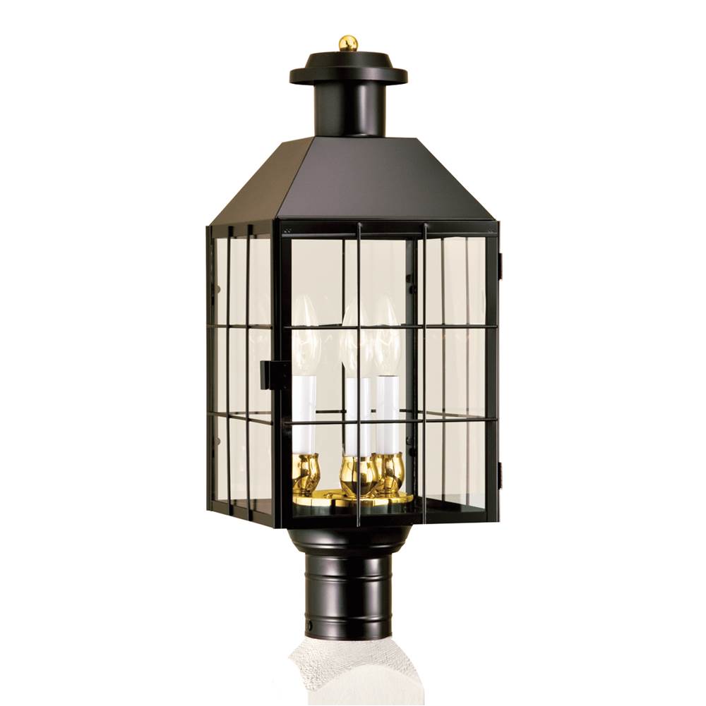 Norwell American Heritage Outdoor Post Lantern - Black