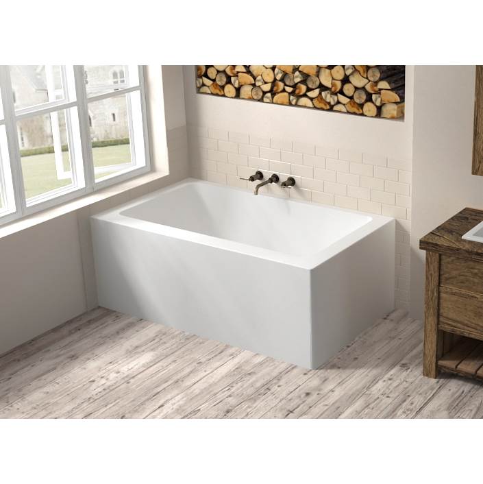 Oceania Baths Loft 2 Sides 66 x 31, Soaking Bathtub, Glossy White