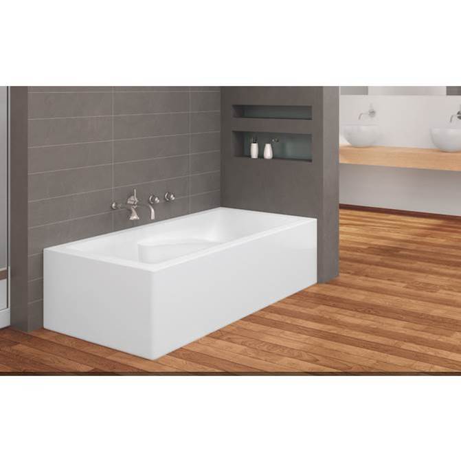 Oceania Baths Suite 2 Sides 60 x 31, ComfortAir Bathtub, Glossy White